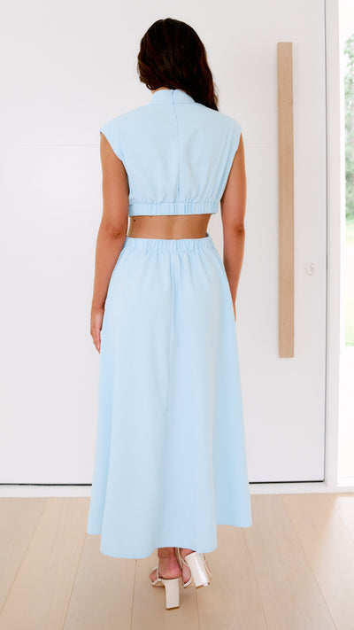 Load image into Gallery viewer, Maddison Midi Dress - Sky Blue - Billy J
