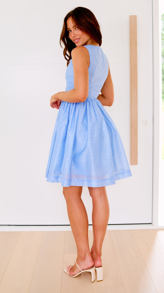 Gracey Mini Dress - Blue - Billy J