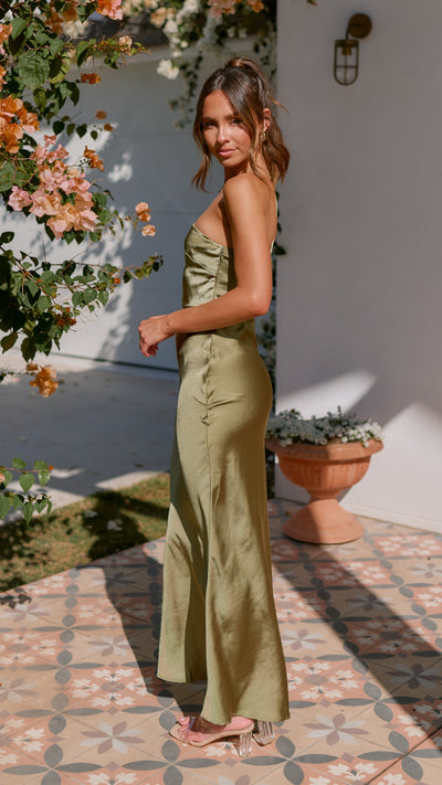 Load image into Gallery viewer, Margot Maxi Dress - Olive - Billy J
