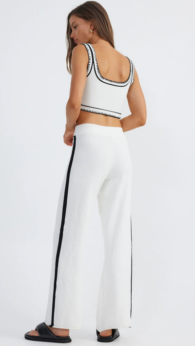 Load image into Gallery viewer, Emerson Pant - White / Black - Billy J
