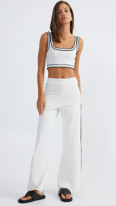 Load image into Gallery viewer, Emerson Pant - White / Black - Billy J
