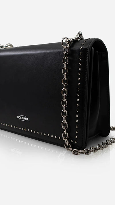 Load image into Gallery viewer, Sol Sana Flap Bag - Black/Silver - Billy J
