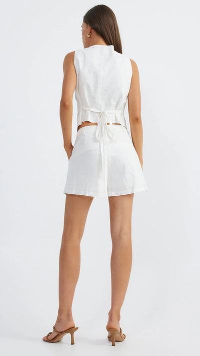 Load image into Gallery viewer, Hale Linen Shorts - White - Billy J
