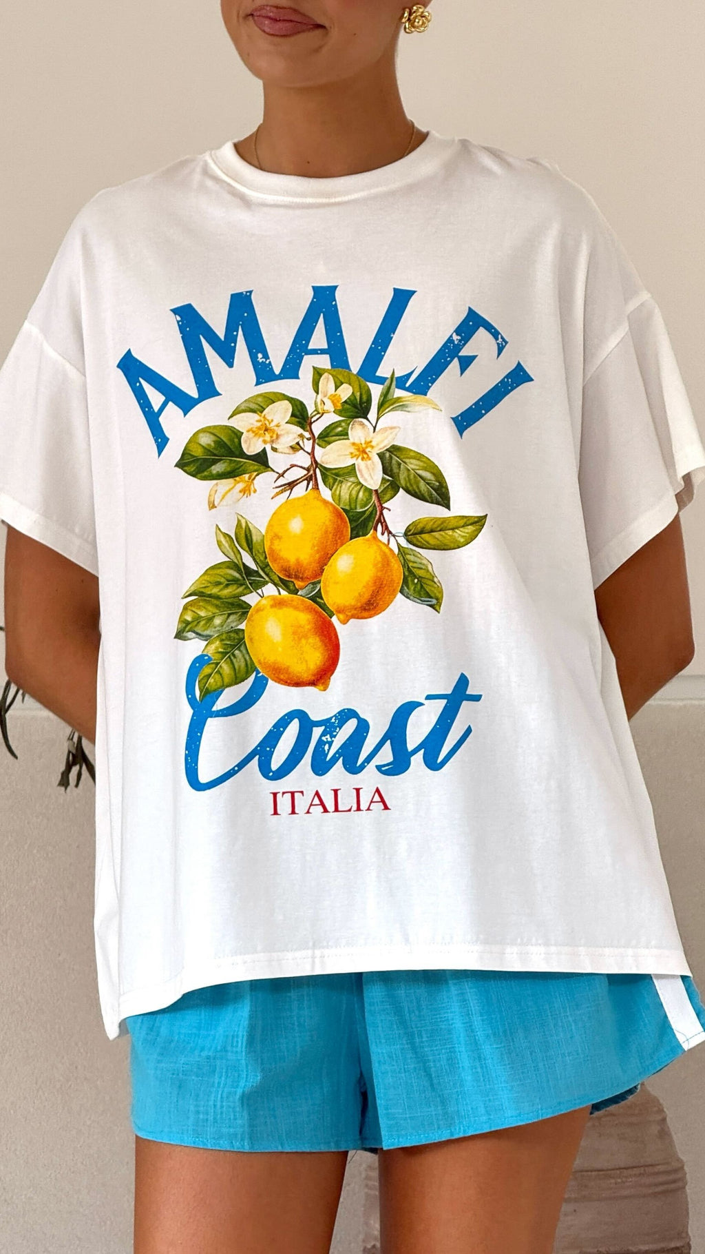 Amalfi Coast Shirt and Shorts Set - Blue - Billy J