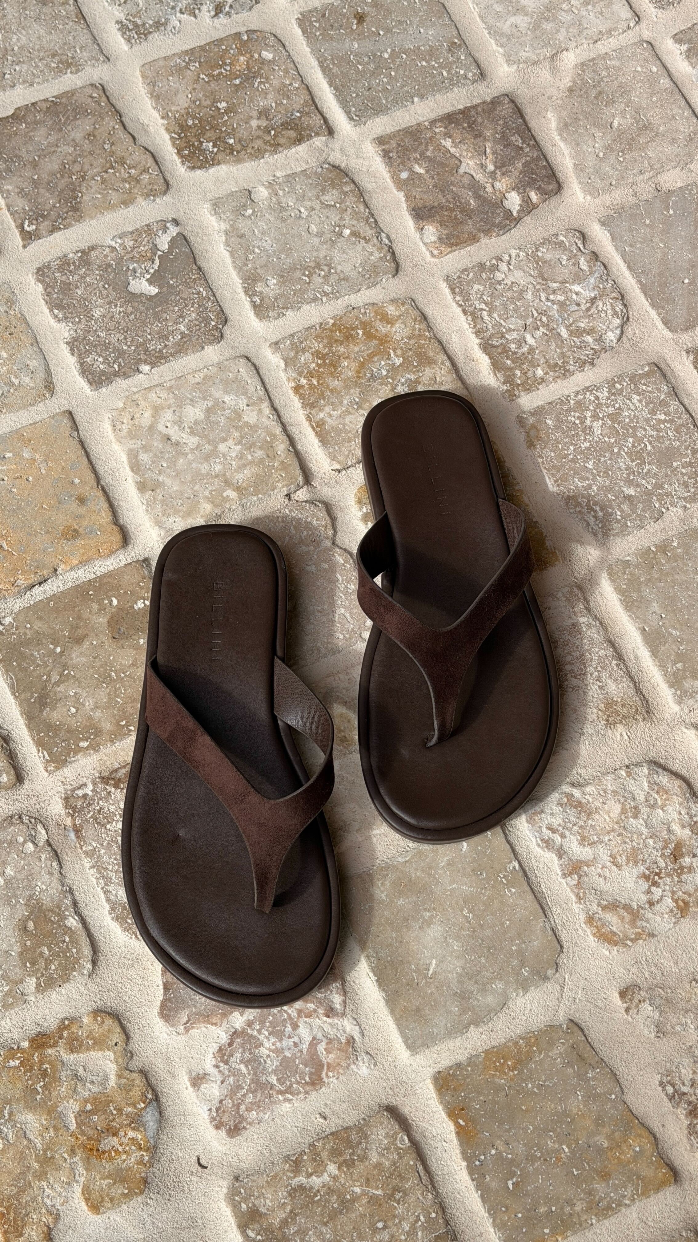 Orianna Slide - Dark Cacao Suede - Billy J