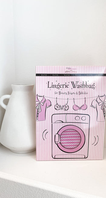 Lingerie Wash Bag - Pink/White