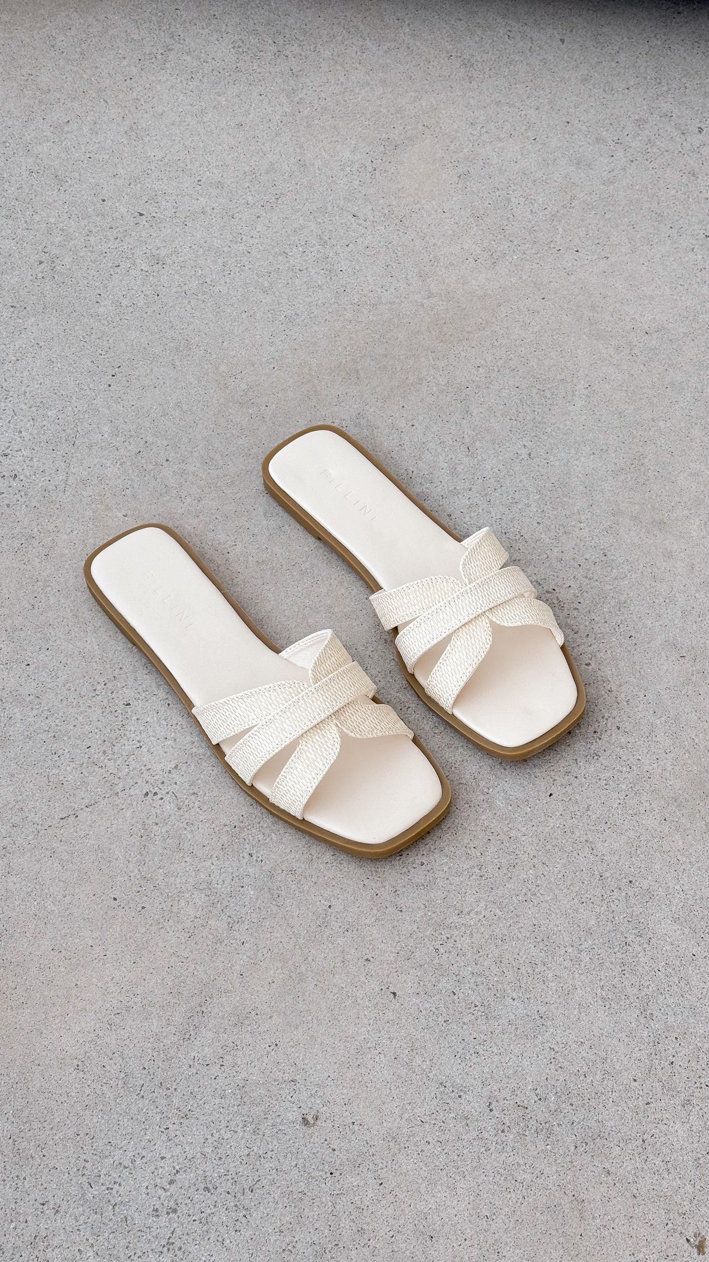 Geo Slide - Cream Raffia - Billy J