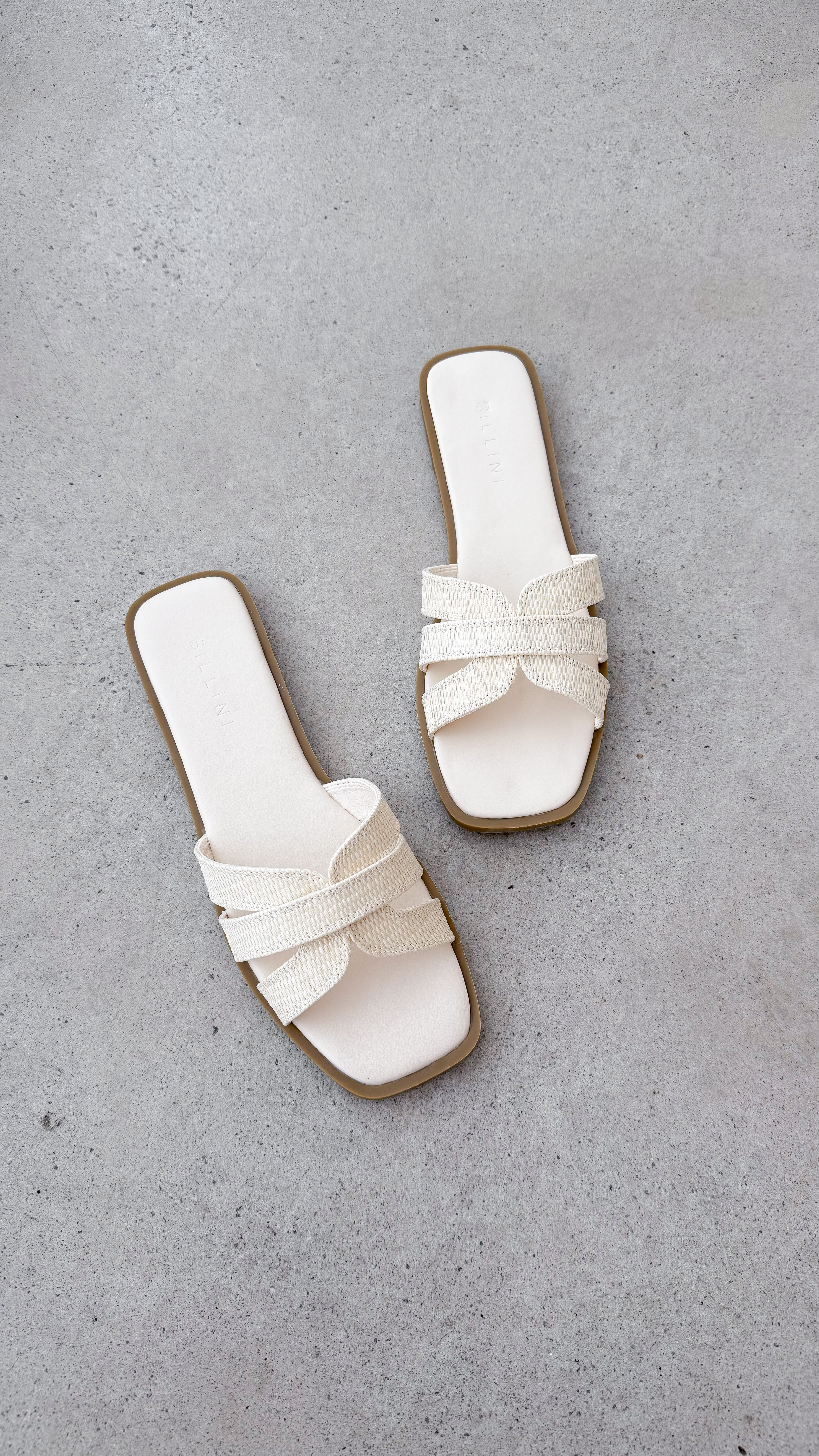 Geo Slide - Cream Raffia - Billy J