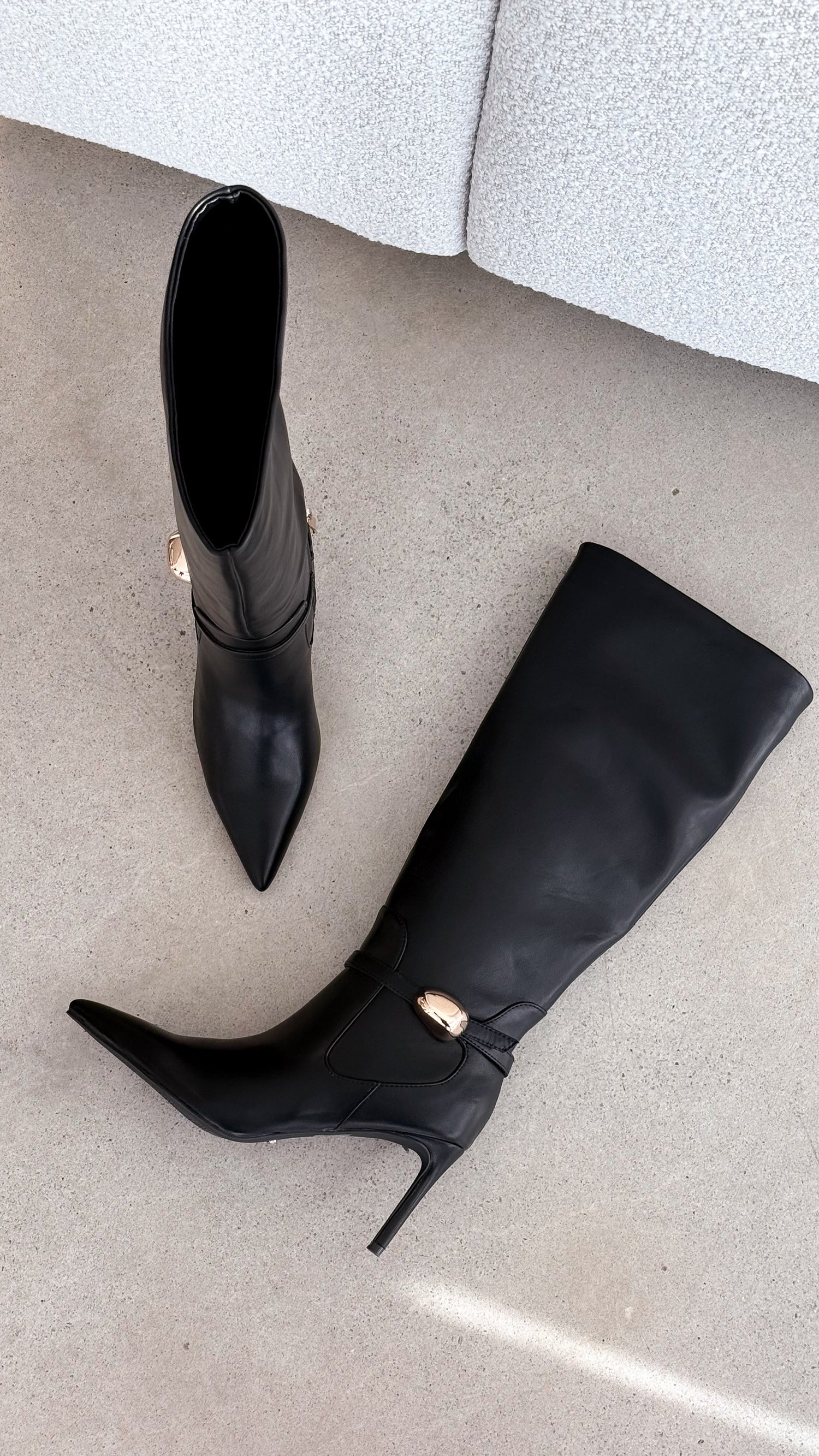 Druella Heeled Boot - Black - Billy J