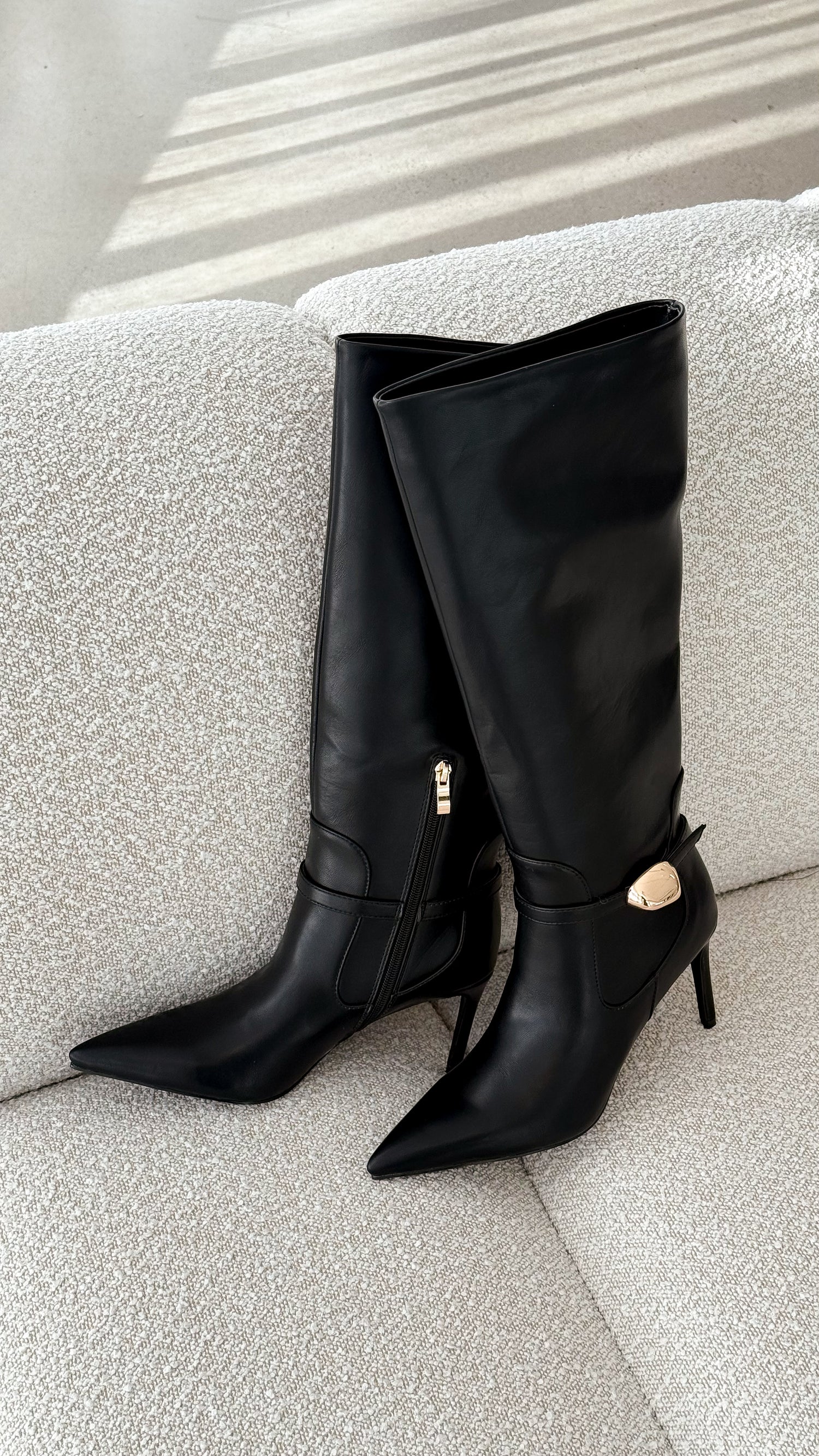 Druella Heeled Boot - Black - Billy J