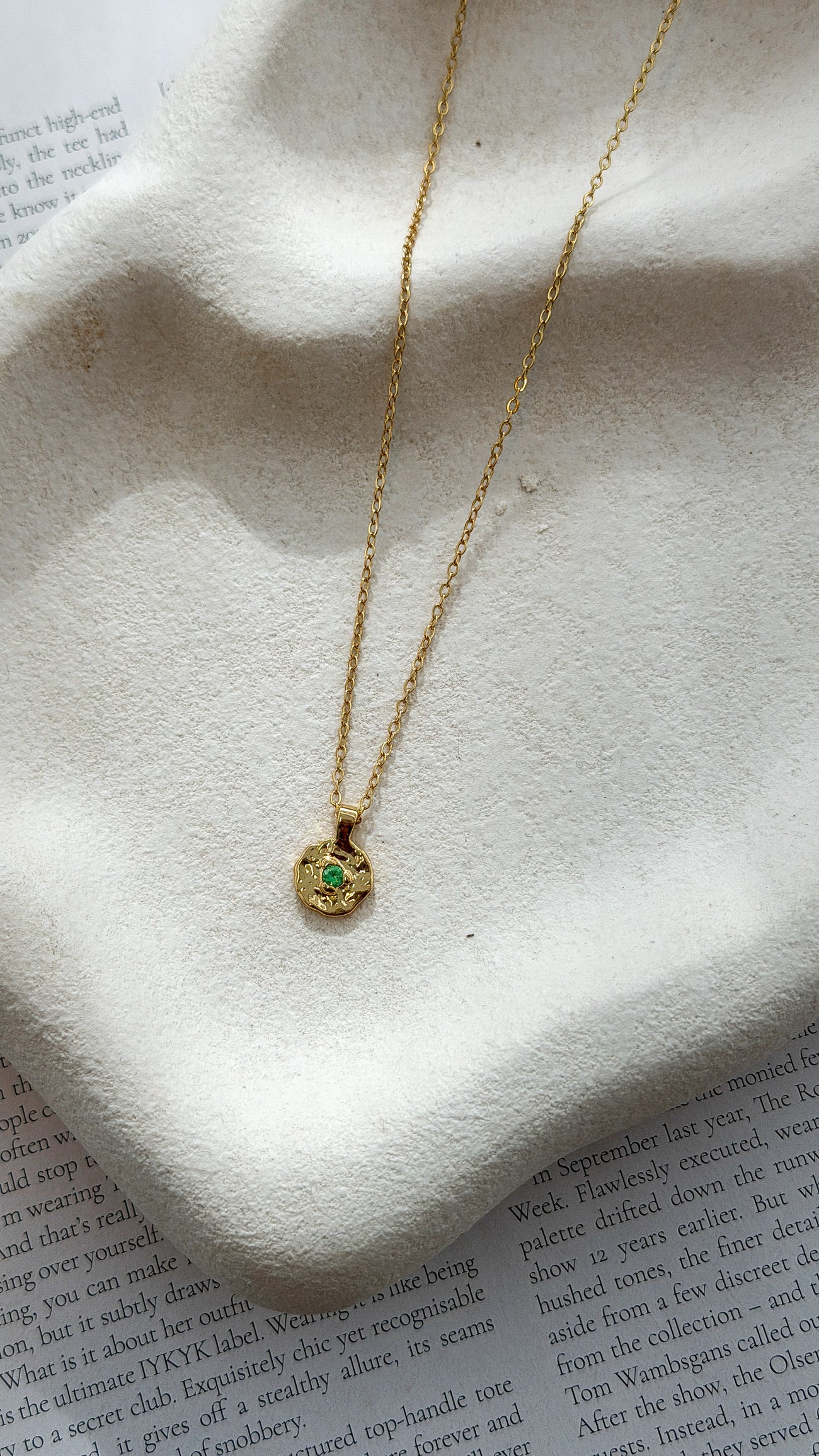 May Birthstone Necklace - Emerald - Billy J