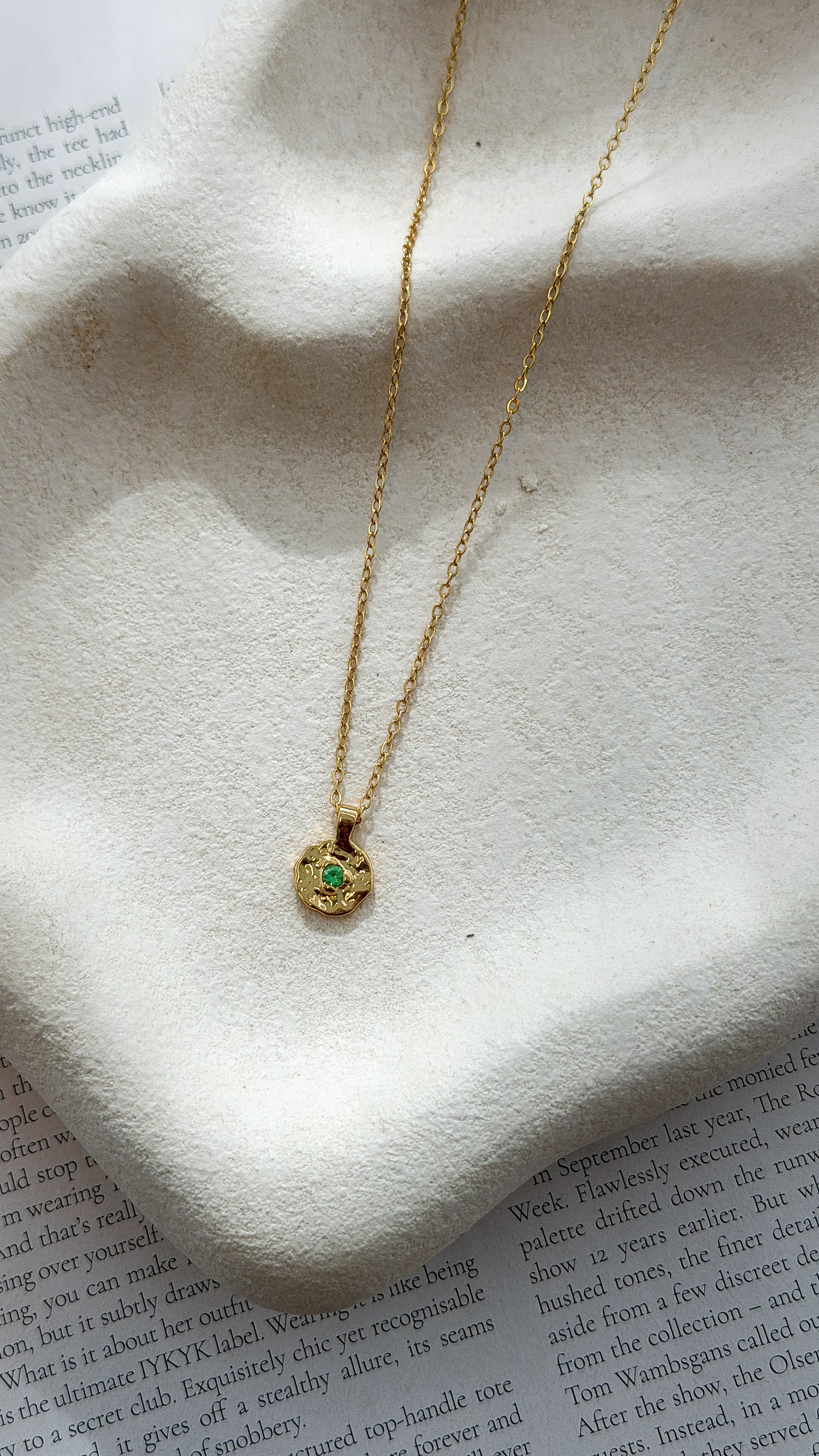 May Birthstone Necklace - Emerald - Billy J