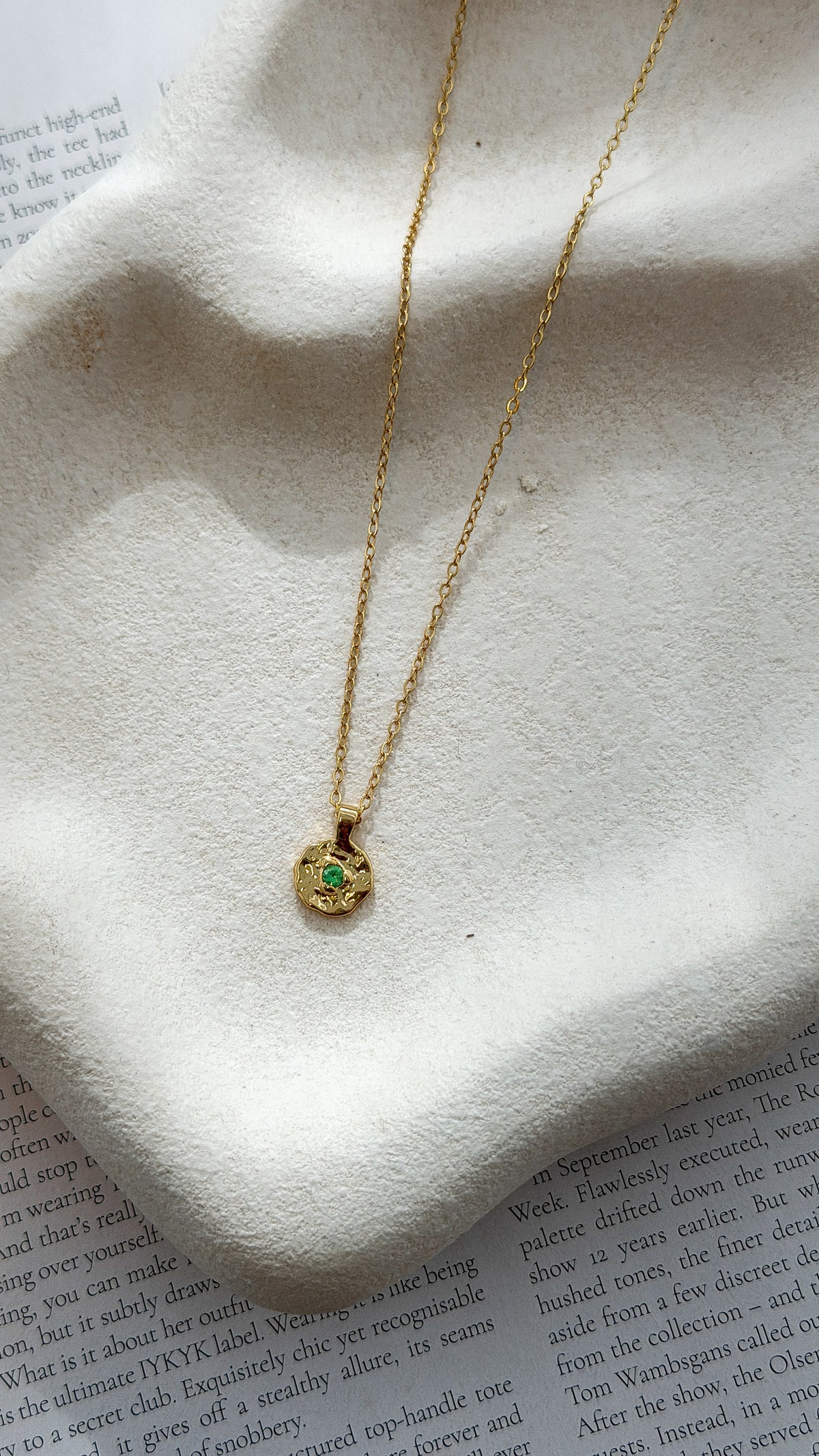 May Birthstone Necklace - Emerald - Billy J