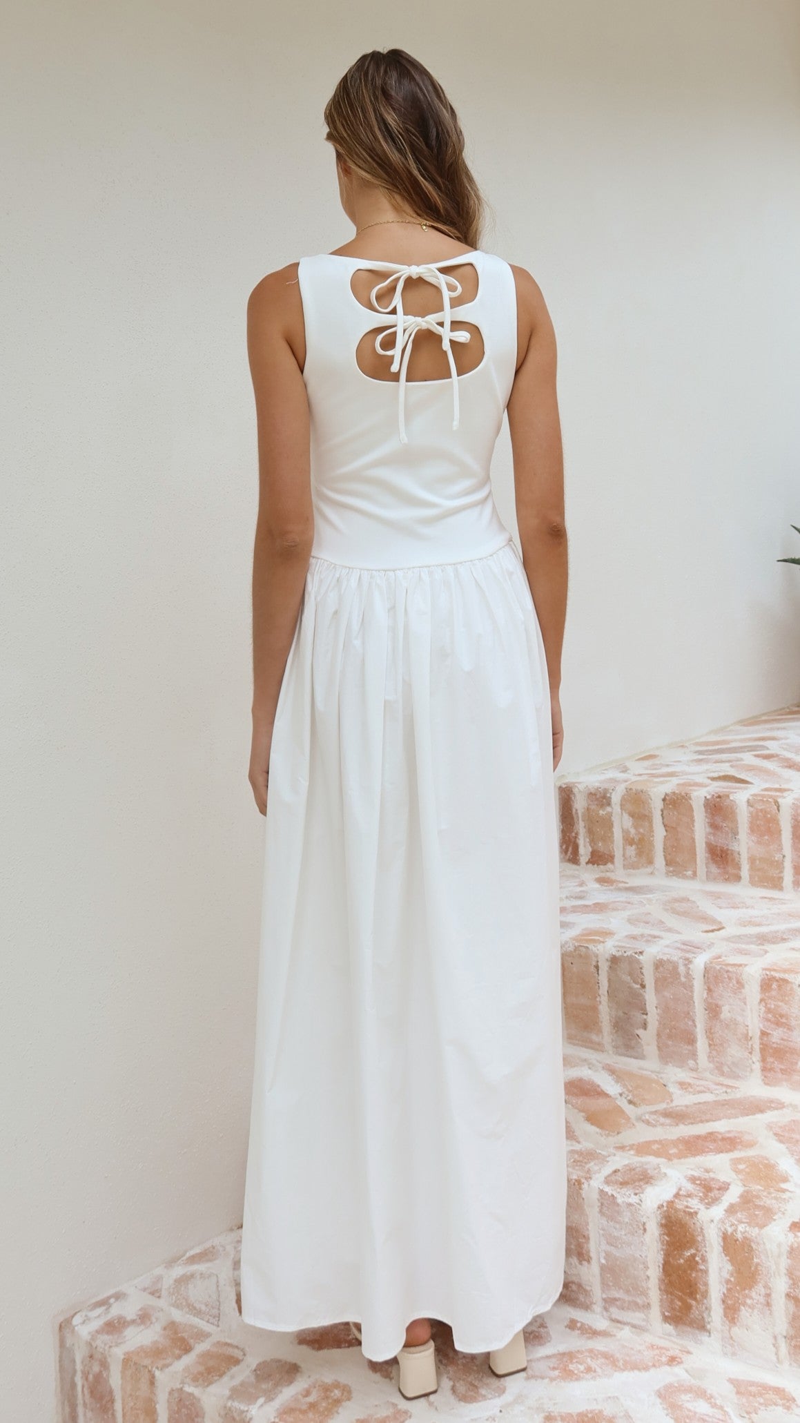 Alita Maxi Dress - White - Billy J