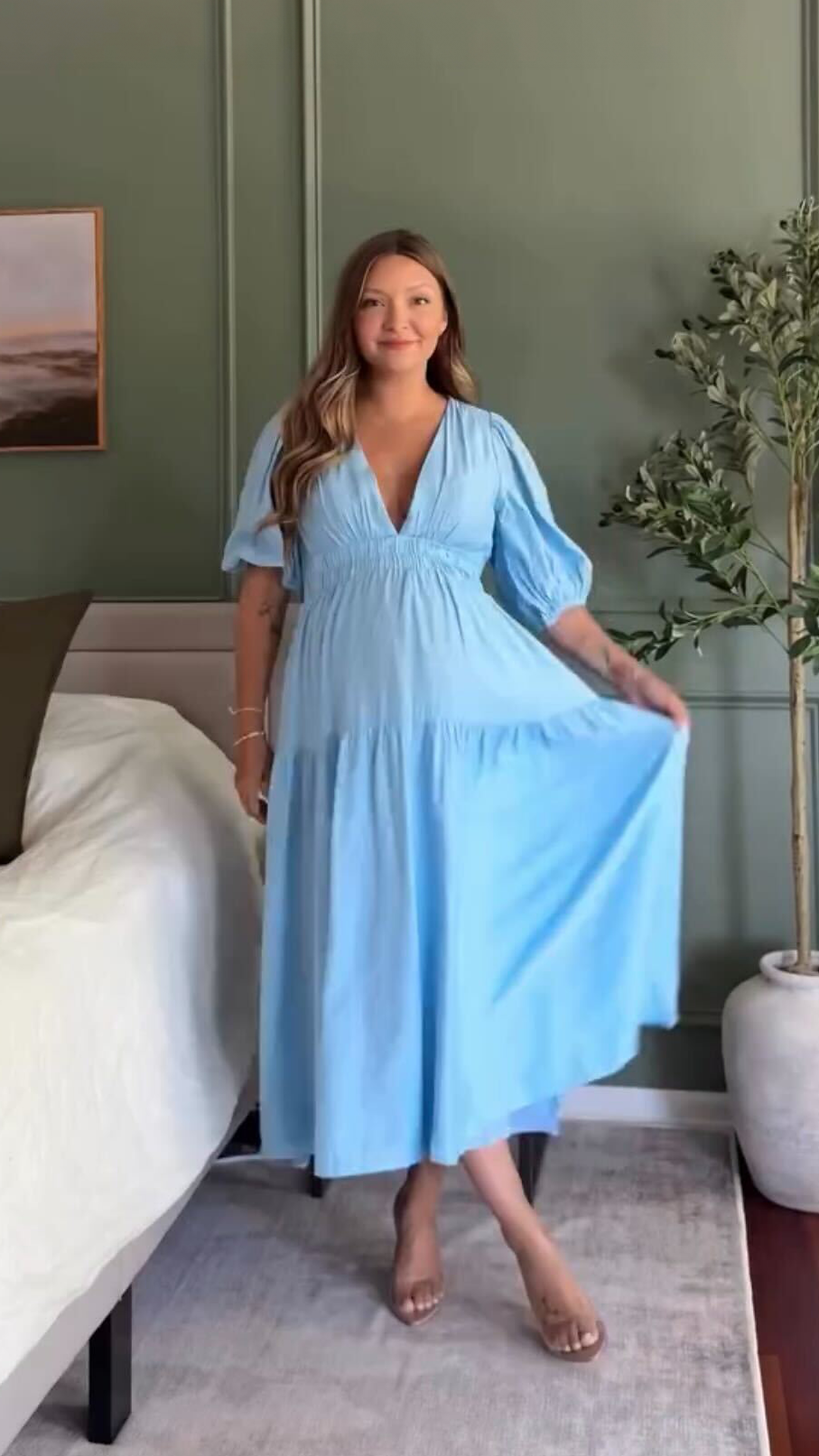Erin Midi Dress - Blue - Billy J