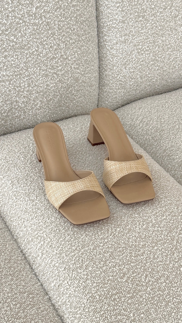 Freda Heel - Natural Raffia - Billy J