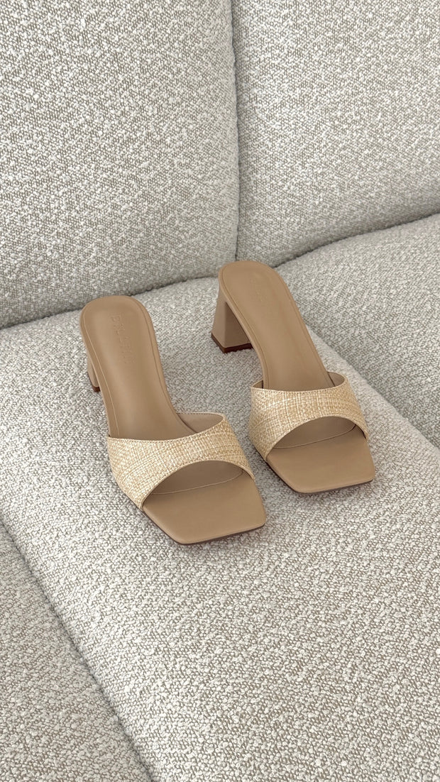 Freda Heel - Natural Raffia - Billy J