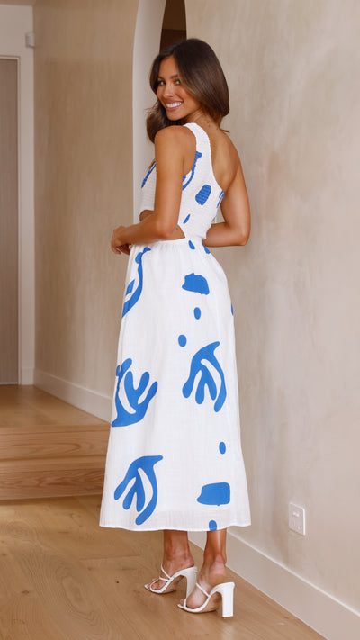 Load image into Gallery viewer, Elle Midi Dress - Blue
