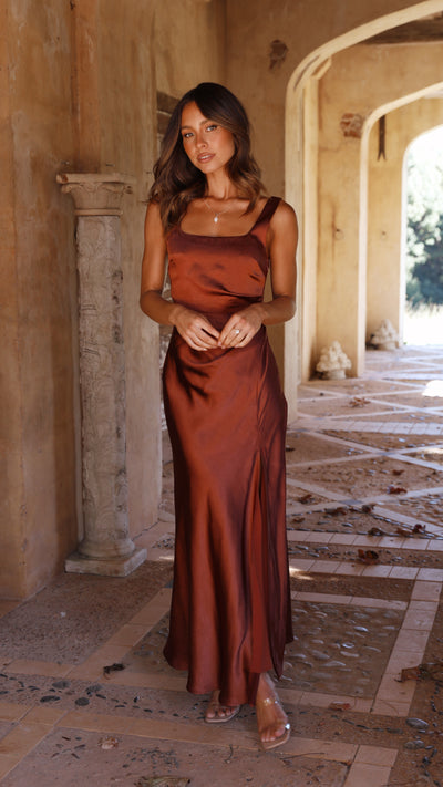 Load image into Gallery viewer, Alaria Maxi Dress - Rust - Billy J
