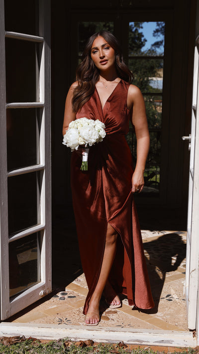 Load image into Gallery viewer, Lucia Maxi Dress - Rust
