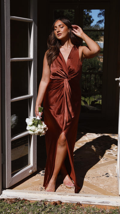 Load image into Gallery viewer, Lucia Maxi Dress - Rust - Billy J
