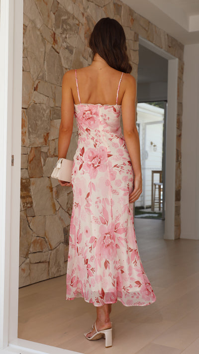 Load image into Gallery viewer, Laura Maxi Dress - Pink Floral
