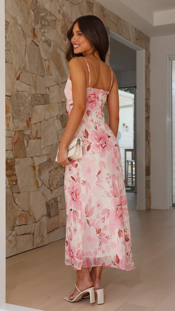 Laura Maxi Dress - Pink Floral