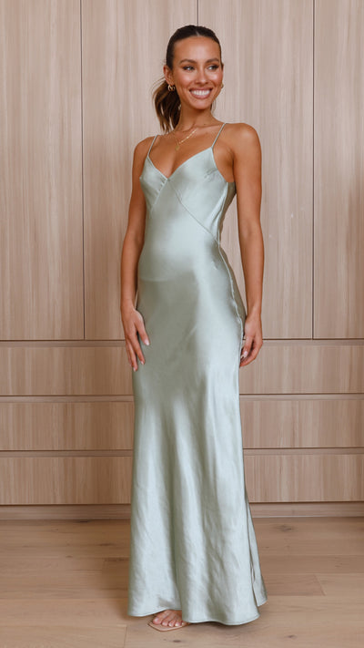 Load image into Gallery viewer, Gisella Maxi Dress - Sage - Billy J
