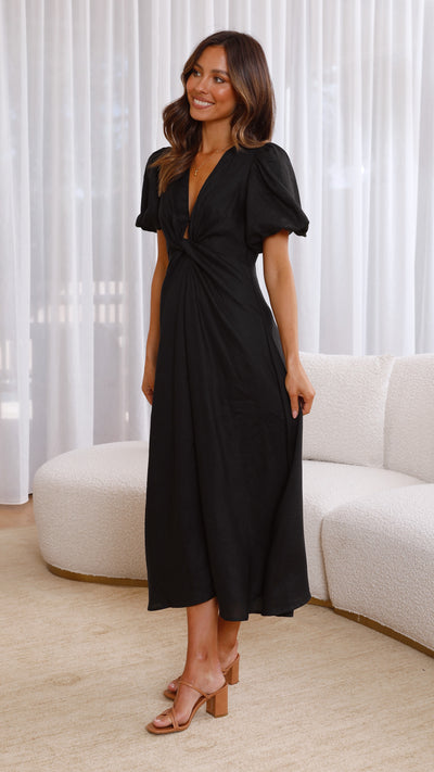 Load image into Gallery viewer, Blaire Midi Dress - Black
