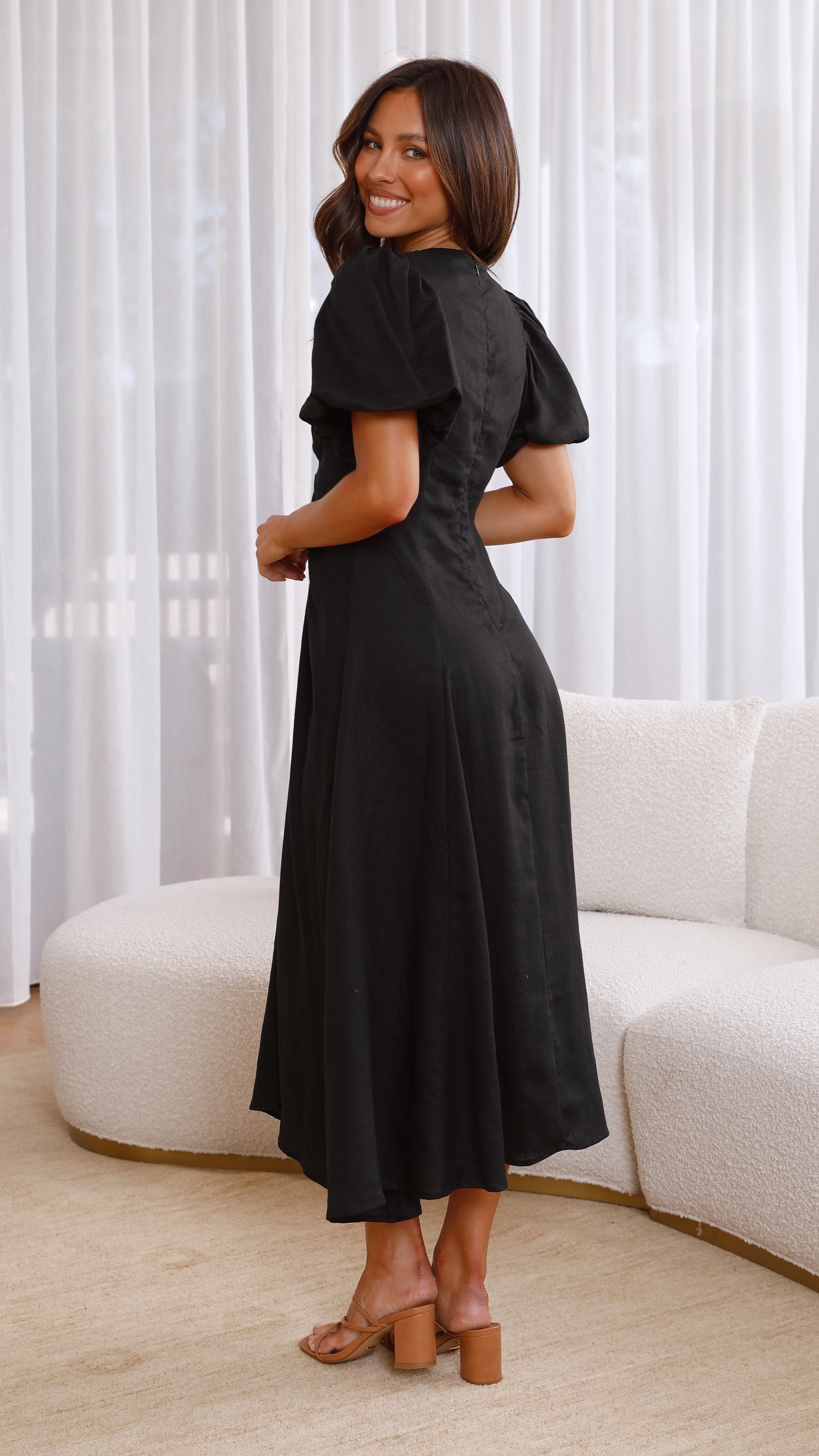 Blaire Midi Dress - Black