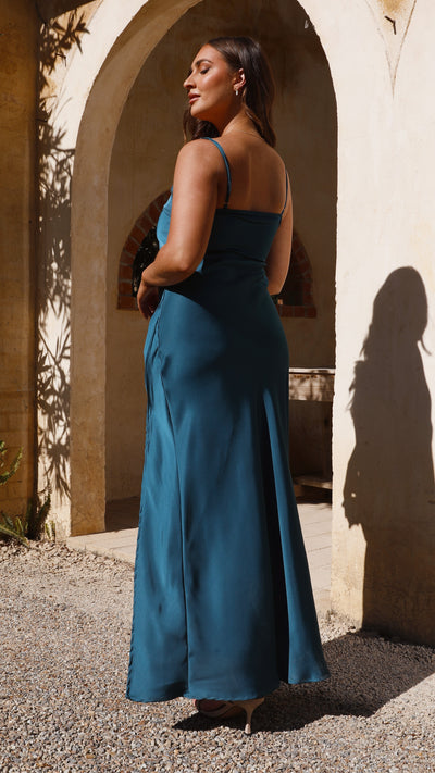 Load image into Gallery viewer, Ilana Maxi Dress - Teal - Billy J
