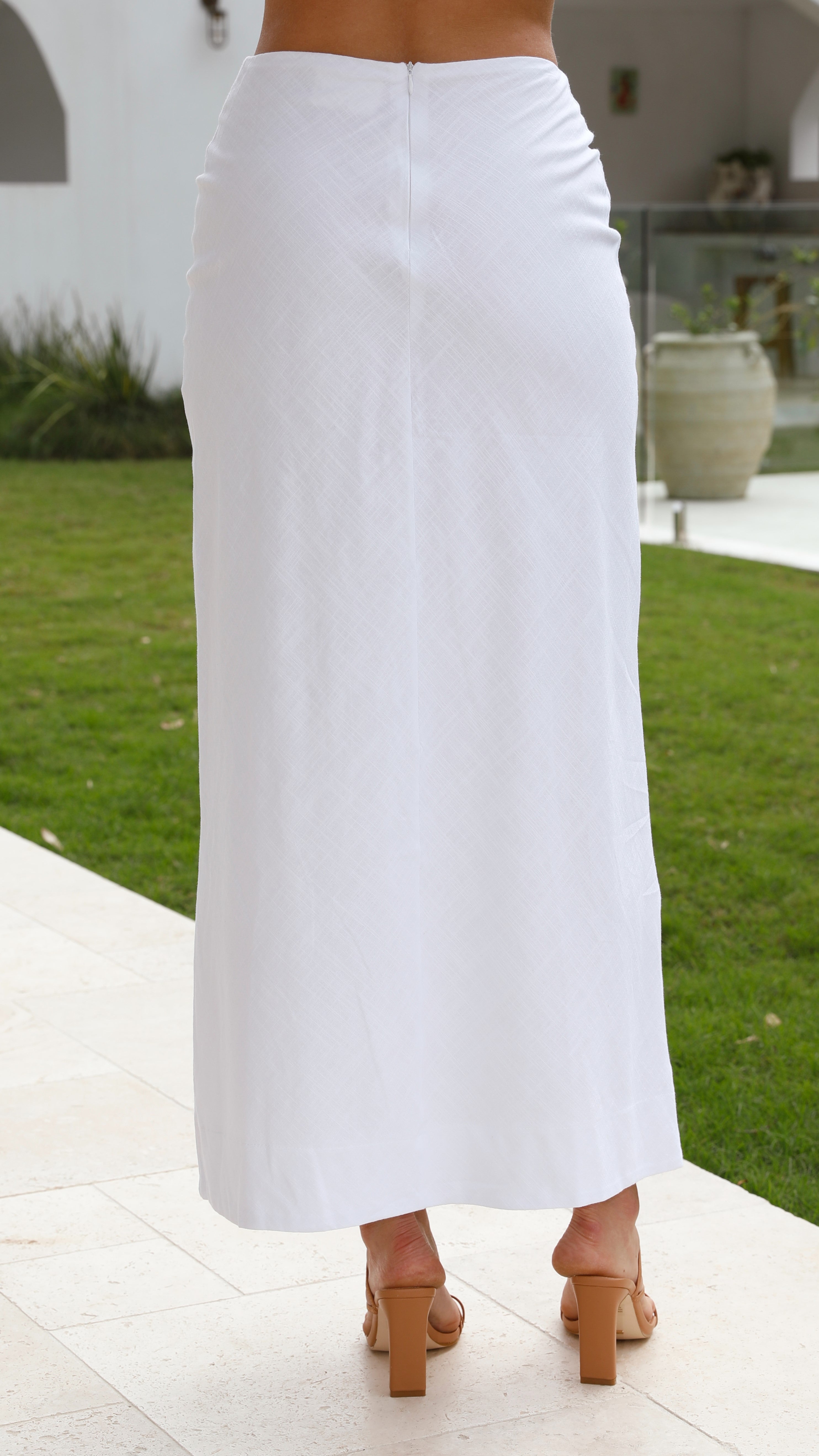 Jayme Midi Skirt - White
