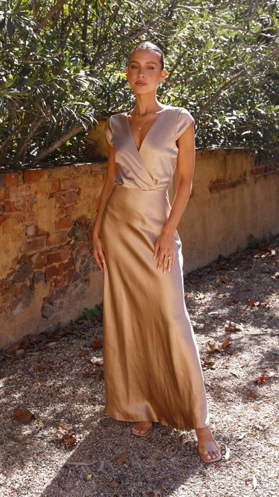 Load image into Gallery viewer, Selma Maxi Dress - Gold
