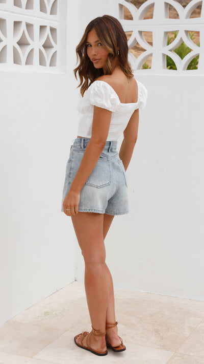 Load image into Gallery viewer, Courtnee Crop Top - White
