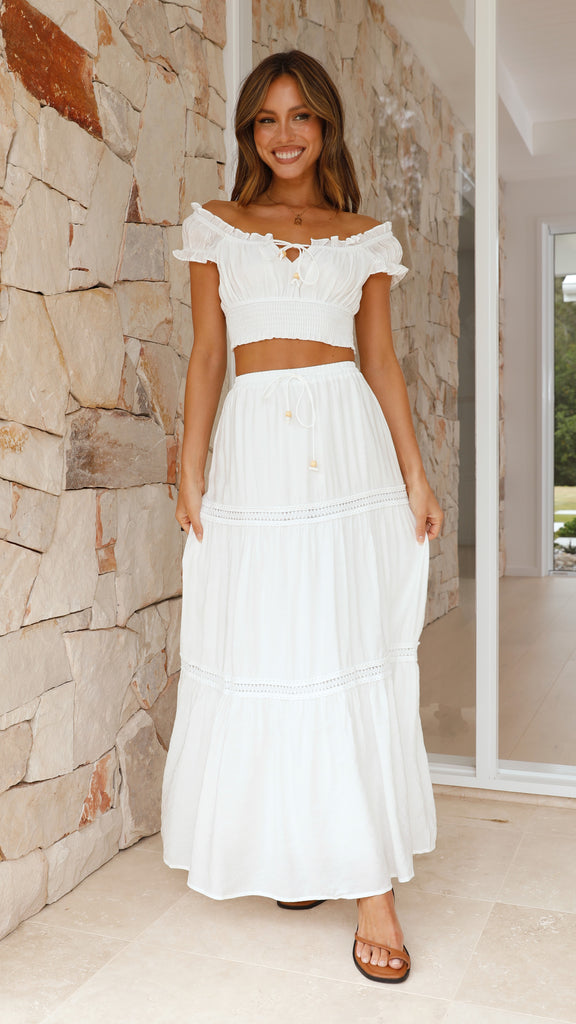 Vanida Maxi Skirt - White
