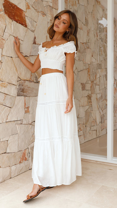 Load image into Gallery viewer, Vanida Maxi Skirt - White
