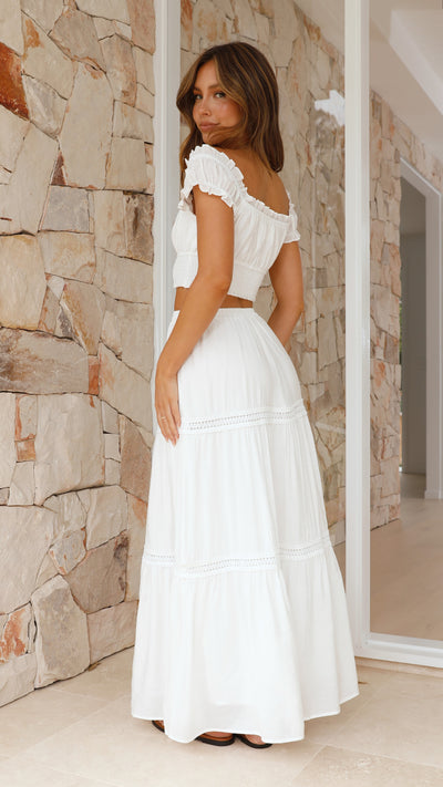 Load image into Gallery viewer, Vanida Maxi Skirt - White
