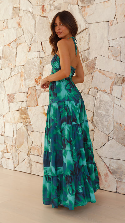 Load image into Gallery viewer, Calista Orchid Maxi Dress - Calista Green - Billy J
