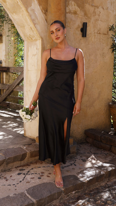 Load image into Gallery viewer, Celina Midi Dress - Black - Billy J
