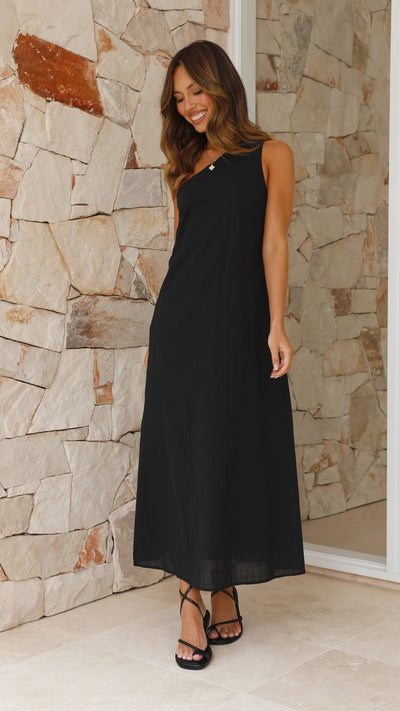 Load image into Gallery viewer, Stormi Maxi Dress - Black - Billy J
