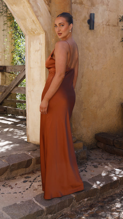 Load image into Gallery viewer, Ziah Maxi Dress - Copper - Billy J

