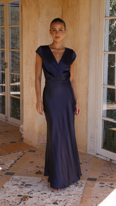 Load image into Gallery viewer, Selma Maxi Dress - Navy - Billy J
