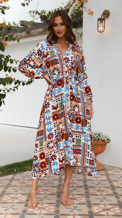 Load image into Gallery viewer, Vanessa Maxi Dress - Elora Print
