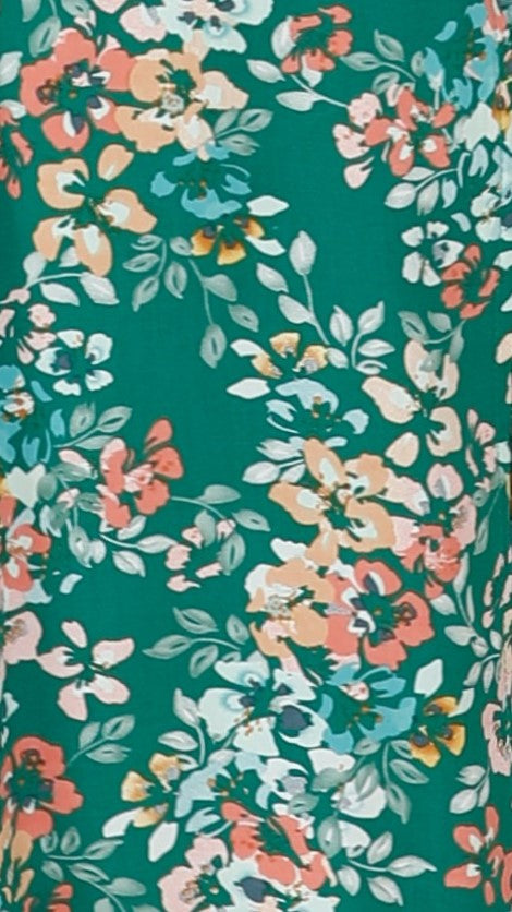 Laury Midi Dress - Green Floral
