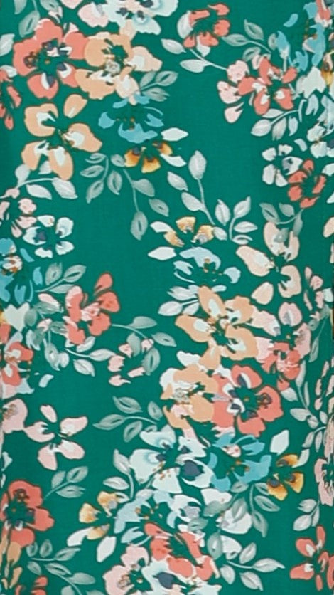 Laury Midi Dress - Green Floral - Billy J