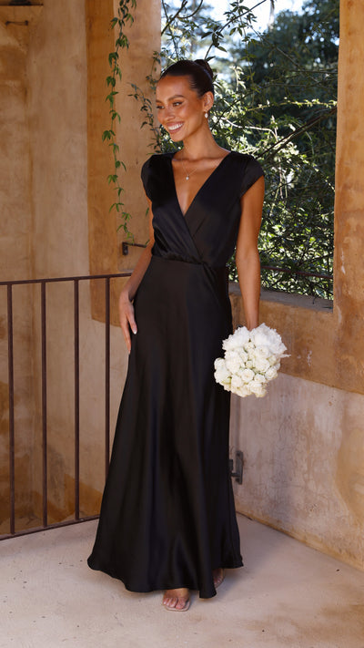 Load image into Gallery viewer, Selma Maxi Dress - Black - Billy J

