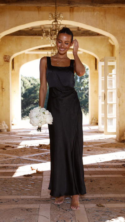 Load image into Gallery viewer, Alaria Maxi Dress - Black - Billy J
