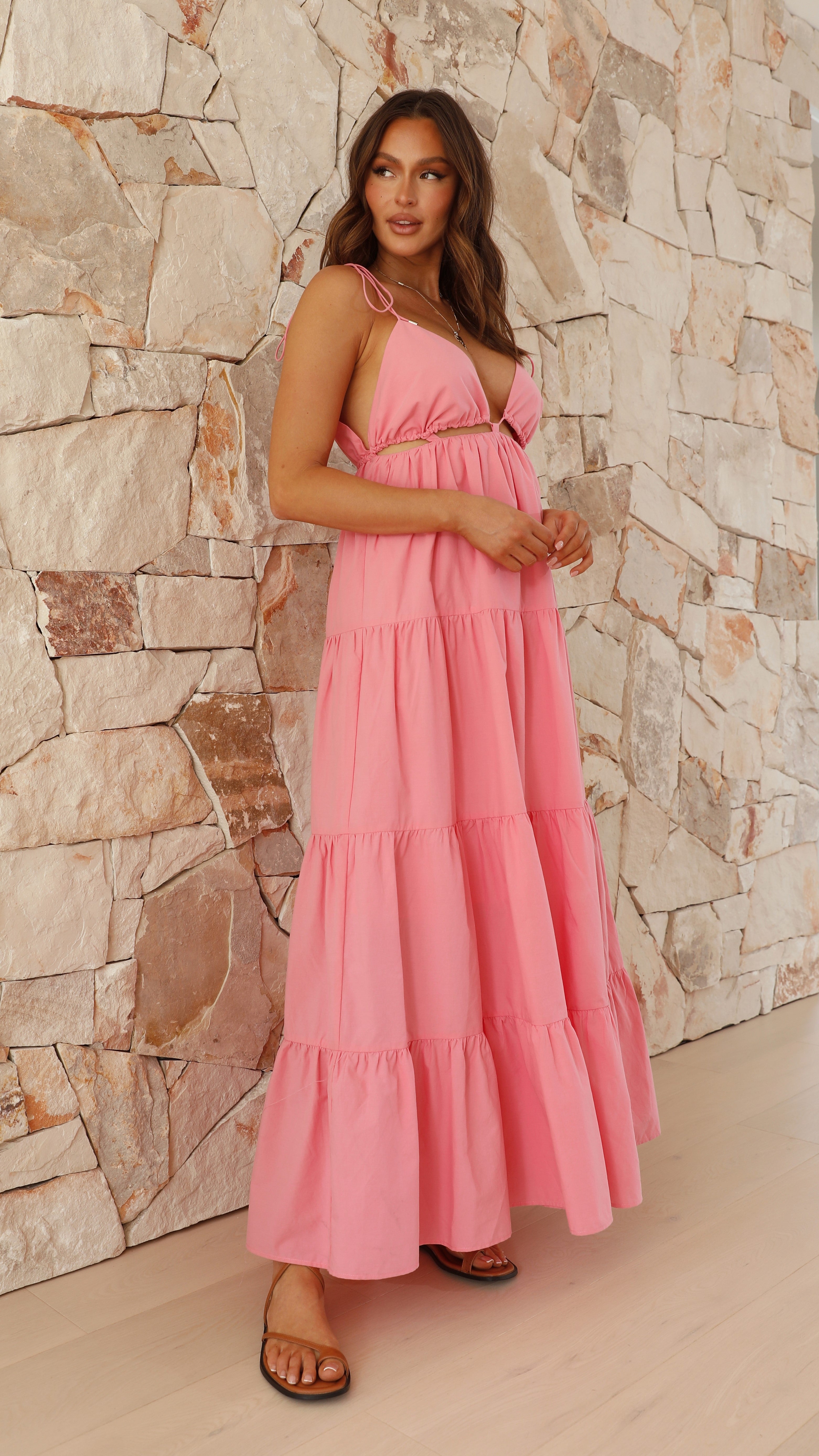 Benita Maxi Dress - Pink Cotton Candy Print