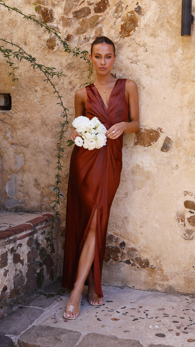 Load image into Gallery viewer, Lucia Maxi Dress - Rust
