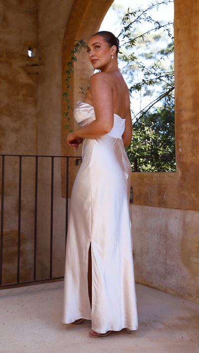 Load image into Gallery viewer, Valerie Maxi Dress - Champagne - Billy J
